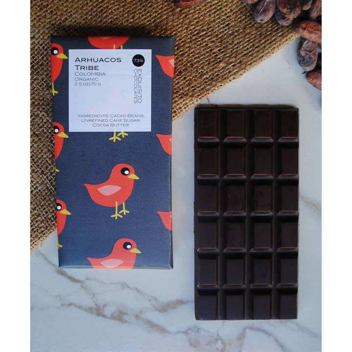 73% Arhuacos Tribe Dark Chocolate Bar (Limited Edition) for wholesale by Exquisito Chocolates