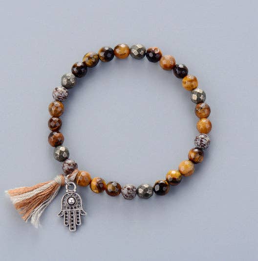 StyleGalX - Wholesale Beaded Bracelet - Handmade Hamsa Hand Tassel Bracelet2
