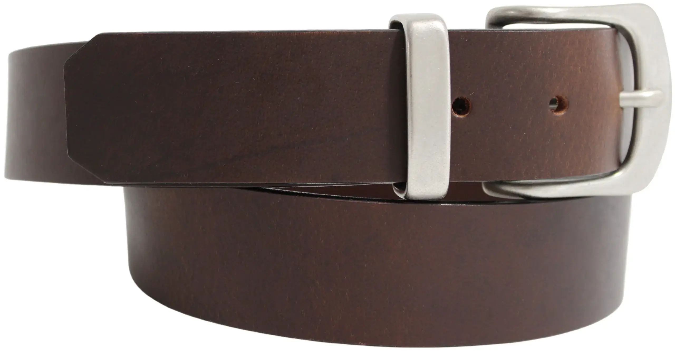 Brown Solid Brass Buckle & Keeper, Full Grain Genuine Leather Belt for wholesale on Faire3