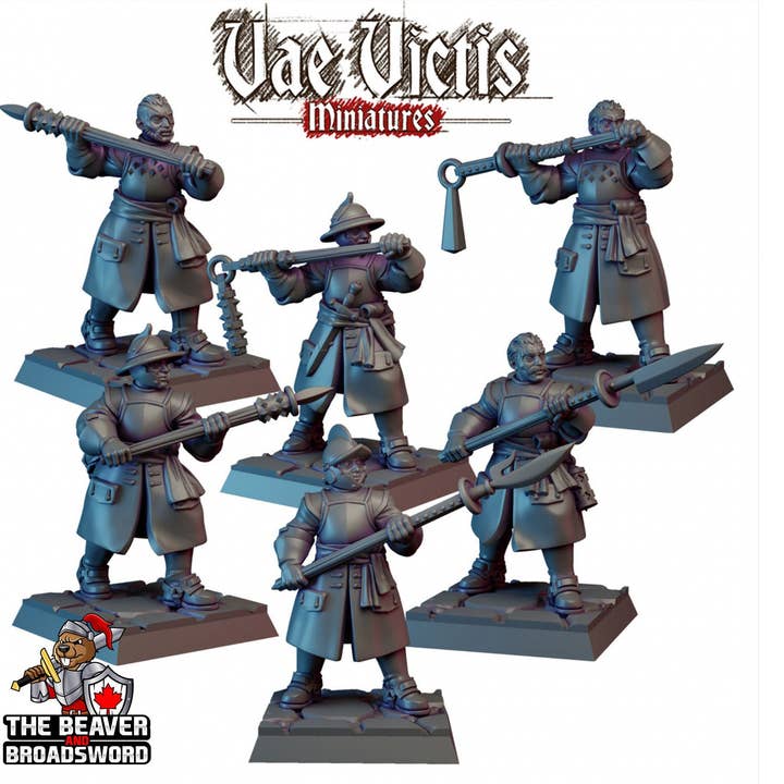 Vampierjagers mini Set - Vae Victis | DnD | Pathfinder | Mens | Mannelijk | Donker | Gotisch | Strijder | Paladijn | Victoriaans | Piekendragers | Eenheid voor wholesale door The Beaver and Broadsword