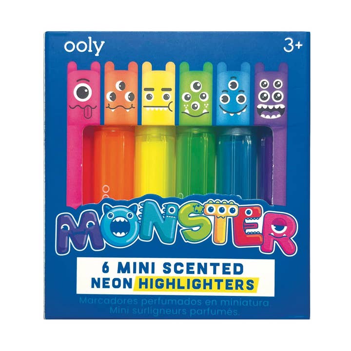 Monster: Mini Scented Neon Highlighters (Display of 24 Units for wholesale by OOLY
