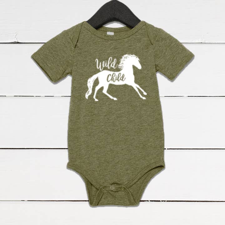 Wild Child Baby Bodysuit for wholesale by Equestrian Creations