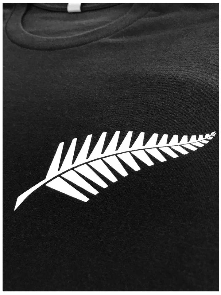 New Zealand Pride | Kiwi Silver Fern Southern Cross Men Women Black T-shirt for wholesale on Faire2