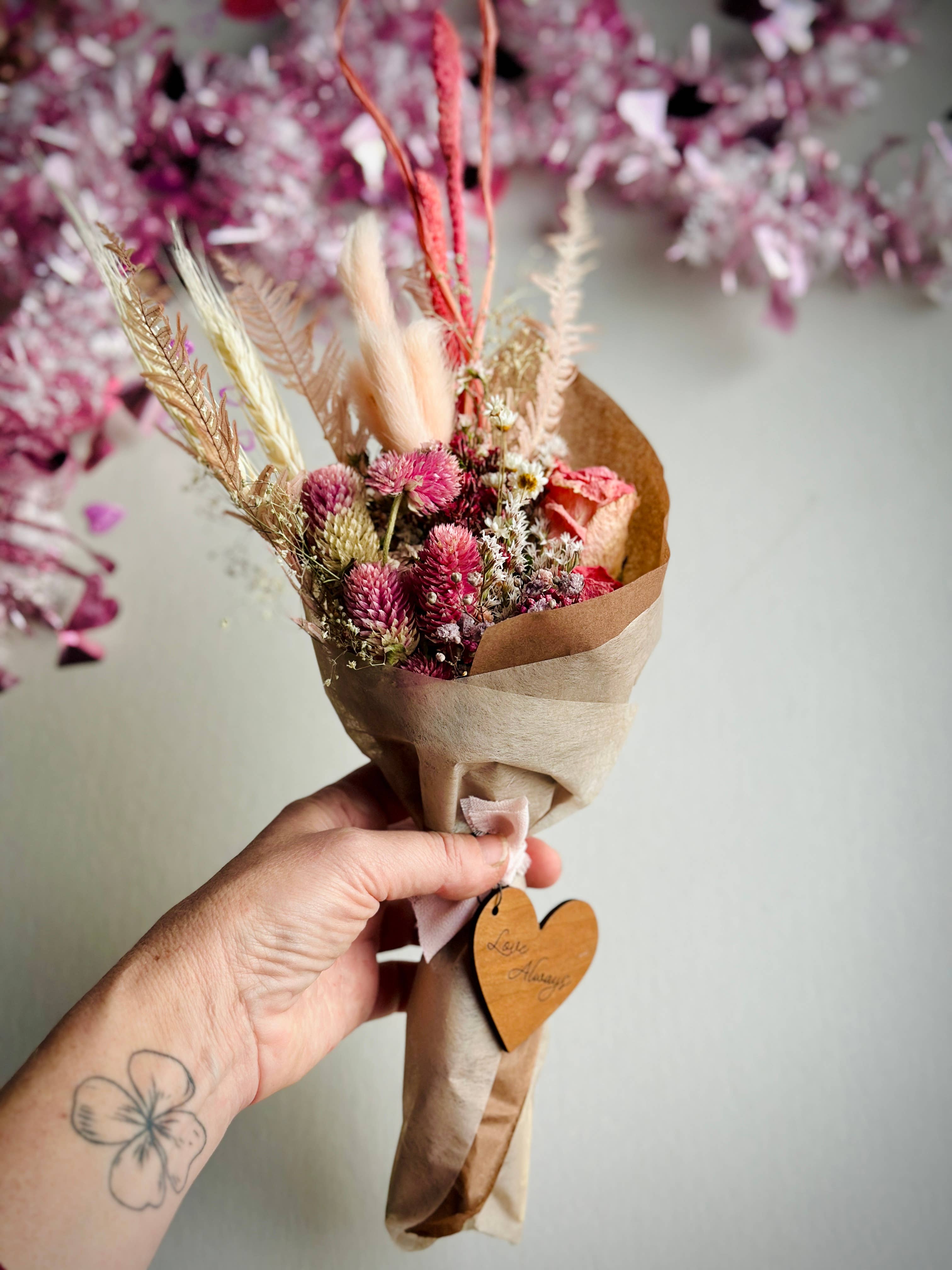 The Gardeners Wife - Wholesale Dried/Pressed Flowers - Be Mine Bouquets - la Vie en Rose!6