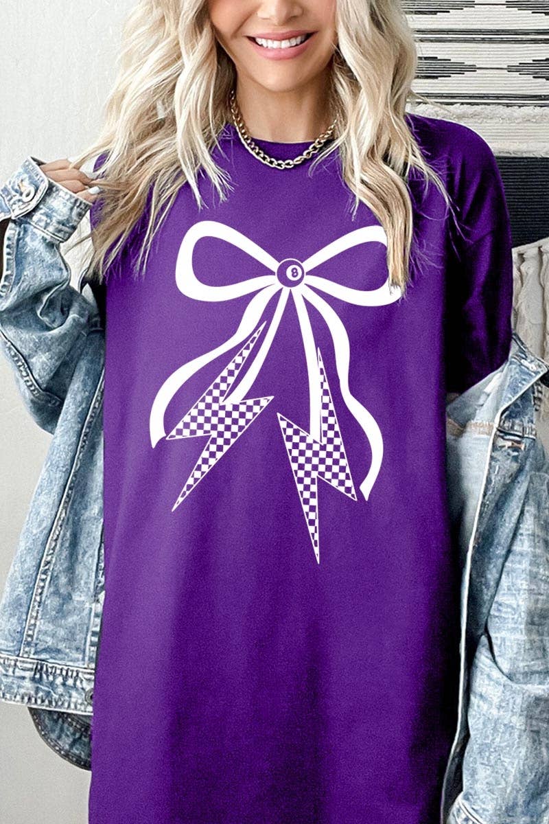 COLORBEAR - Wholesale T-Shirt (Graphic) - Women's - Lightning Bolt Bow Graphic Plus Heavy Cotton Tee11