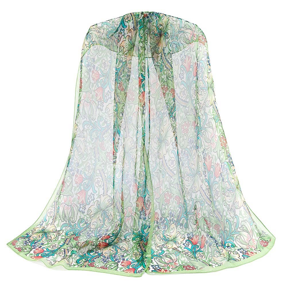 SignareArt - Vente Écharpe – femme - SC-SILK-WM-GLILY | ÉCHARPE 100 % PURE SOIE WILLIAM MORRIS GOLDEN LILY4