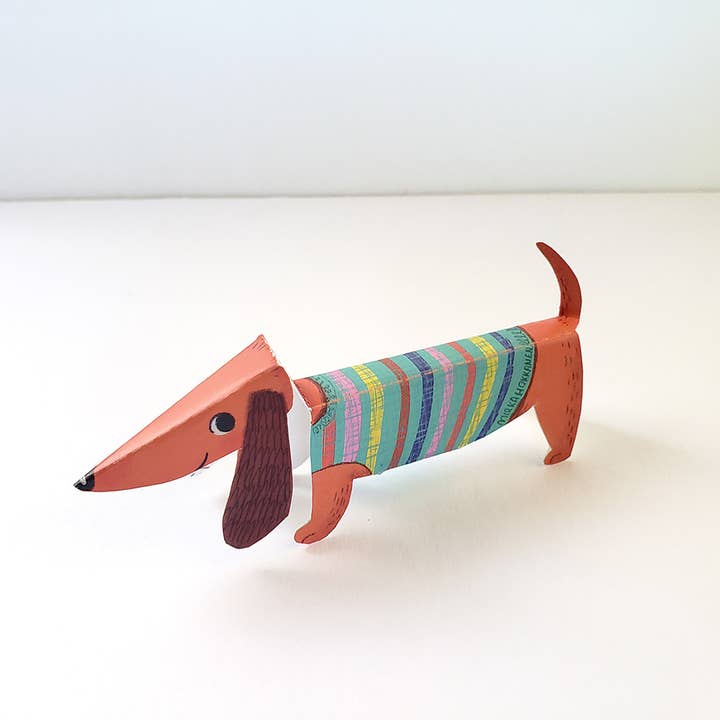 Mirka Hokkanen - Wholesale Christmas Card - Cut-n-Fold Card - Holiday Dog - Naughty or Nice4