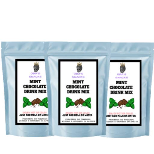 Mélange de Boisson au Chocolat Premium - Menthe - Lot de 3 pour la vente par Oba's Snacks