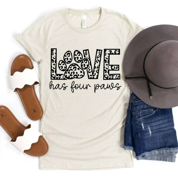 T-shirt Love Has Four Paws pour la vente par Uppercrufts, LLC