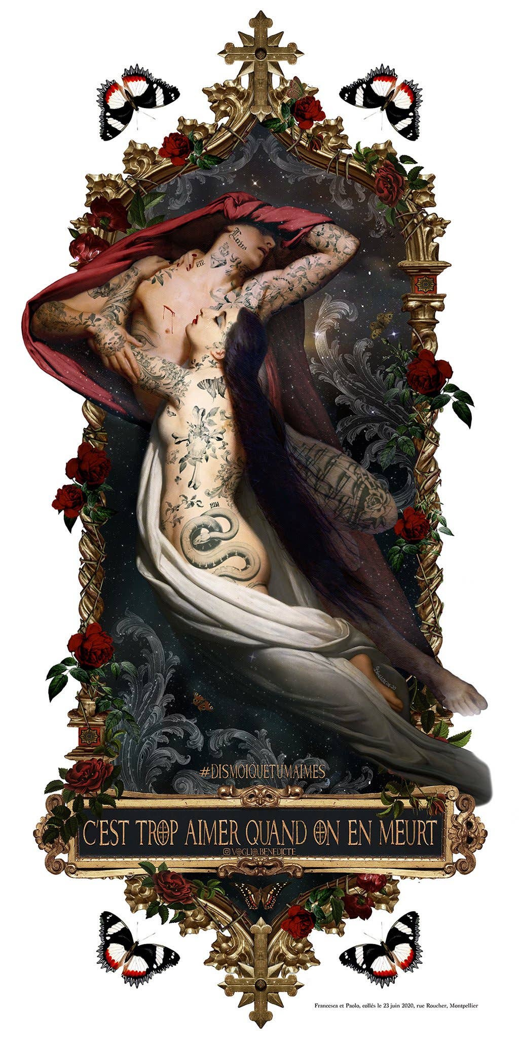 Voglio Bene – wholesale Collage – STREET ART COLLAGE FRANCESCA AND PAOLO0