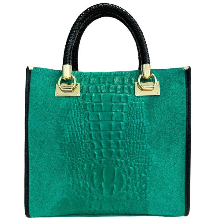 MODARNO - Wholesale Shoulder Bag - Women's - Modarno Women's shoulder bag - coconut print suede leather h11