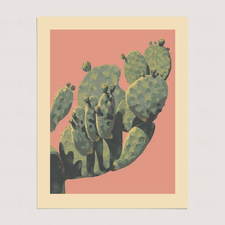 Prickly Pear on Pink for wholesale by Chris Turnham Illustration