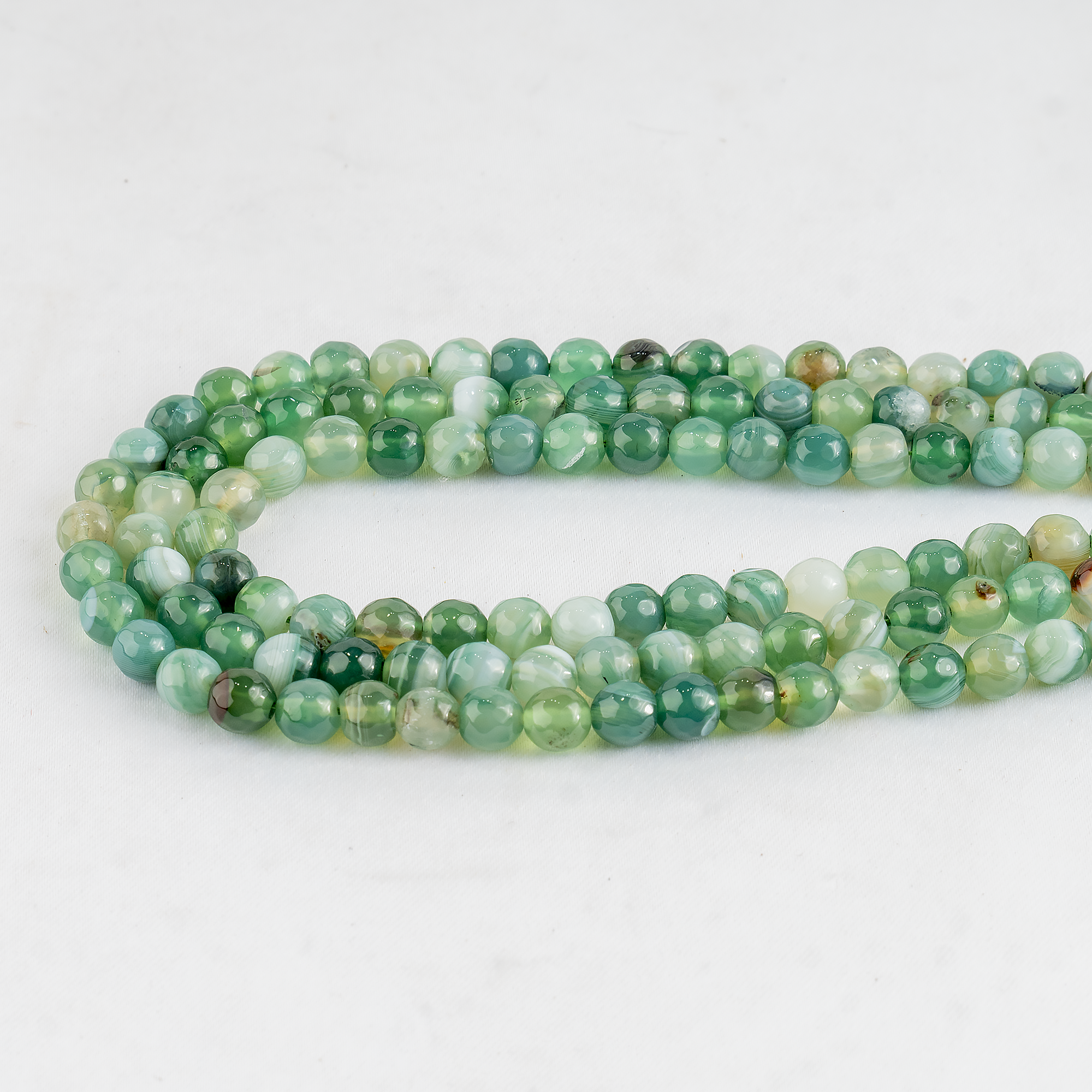 Soothing Crystals Beads - Wholesale Kralen - Facetkraal | Gestreepte Groene Agaat | Kristalkralen7