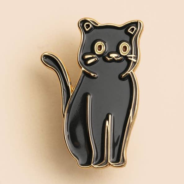Black Cat enamel pin for wholesale by EVRYDAY MONDAY