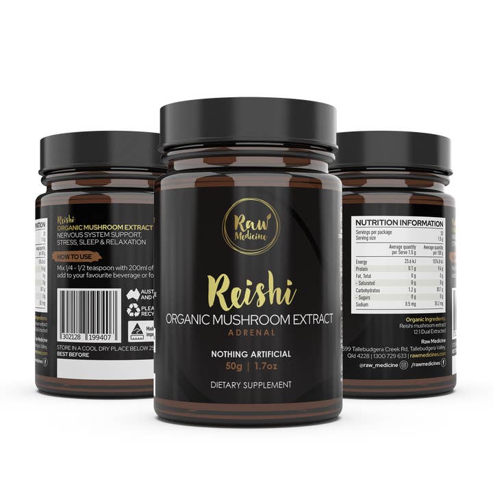 Raw Medicine - Wholesale Oral supplement/vitamin - Organic 12:1 Reishi Mushroom Extract1