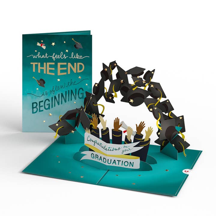 Lovepop Cards - Wholesale Graduation Card - The End is the Beginning Graduation 5''x7'' Card, Game day3