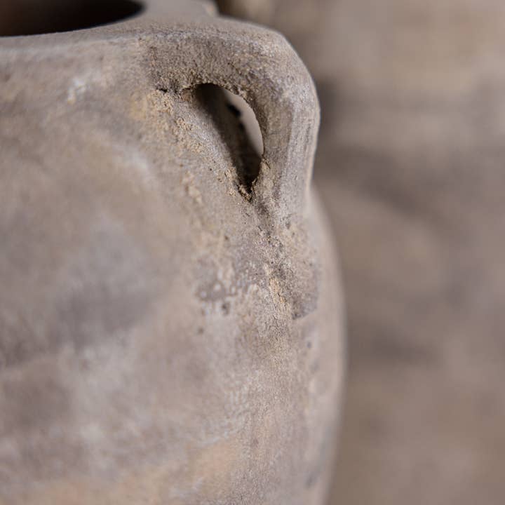 Luxe B Co - Wholesale Vase - Blanc Beige Wash Vase Pot With Handles Large2