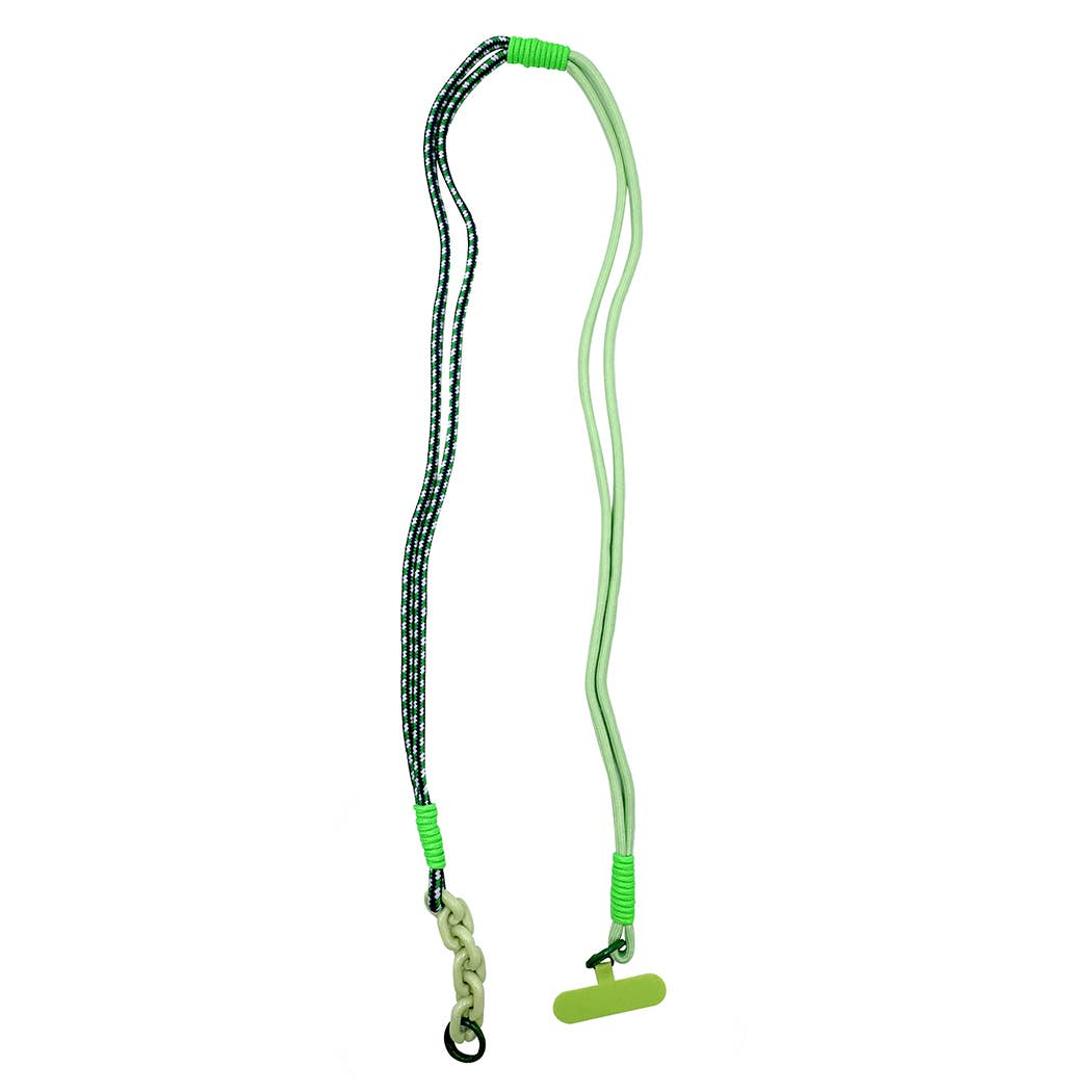 Fashion City - Wholesale Phonecase Strap - Two-Toned Rope Knotted Phone Charm Wrist Strap5