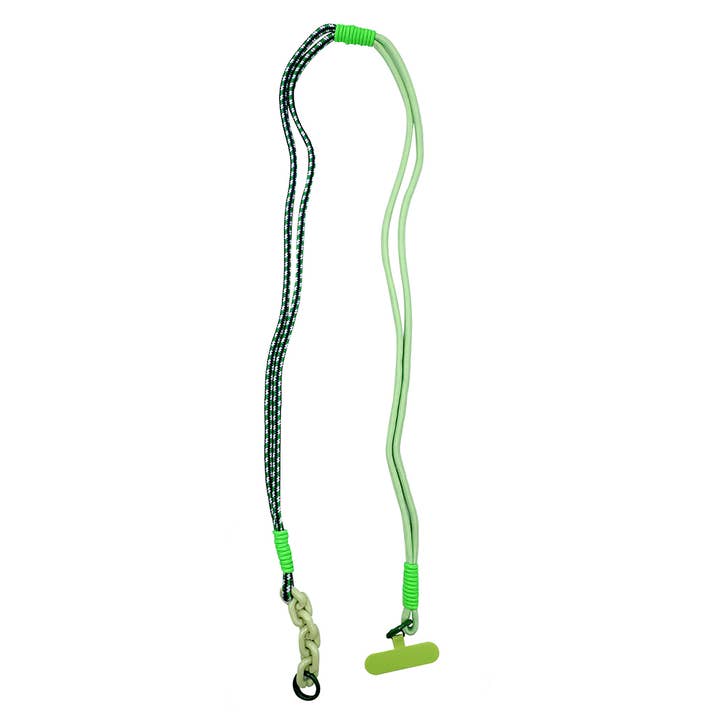 Fashion City - Wholesale Phonecase strap - Two-Toned Rope Knotted Phone Charm Wrist Strap5