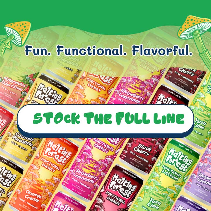 Melting Forest - Wholesale Sparkling Water - Mushroom Drink | Stress Relief | Yuzu Lime 4