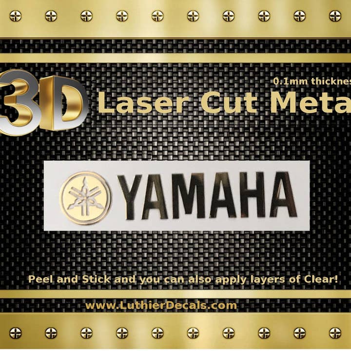 Yamaha Guitar Decal 3D Laser Cut Metal M50B for wholesale by Luthier decals