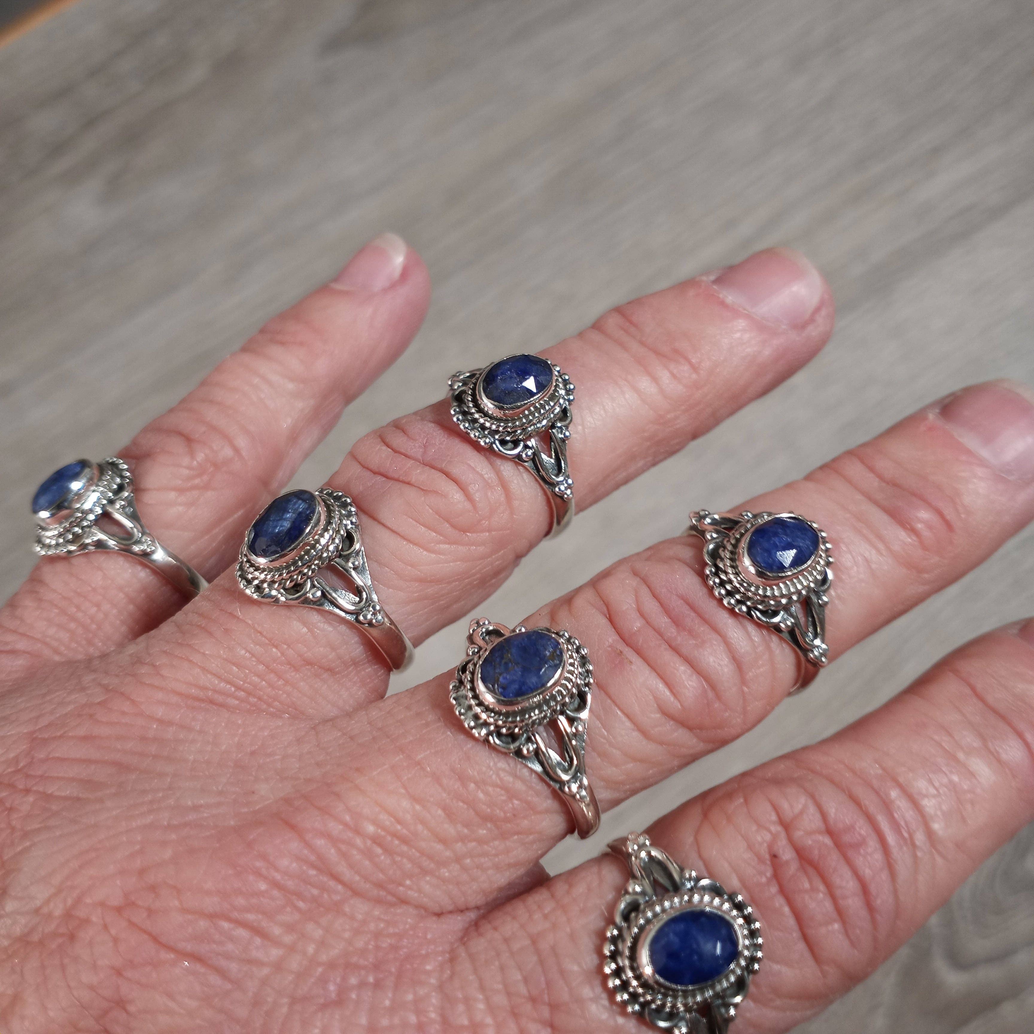 Keystone Crystals - Wholesale Cocktail/Statement Ring - Gemstone Ring Sterling Silver 925 Dainty Vintage3