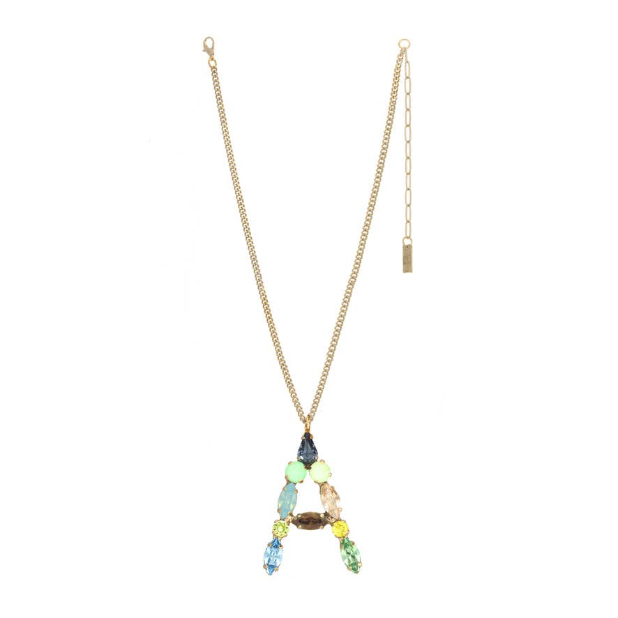 TOVA - Wholesale Pendant/Charm Necklace - Monograms in Neon Necklace13