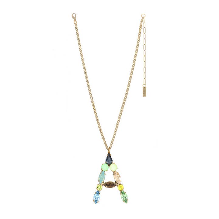 TOVA - Wholesale Pendant/Charm Necklace - Monograms in Neon Necklace13