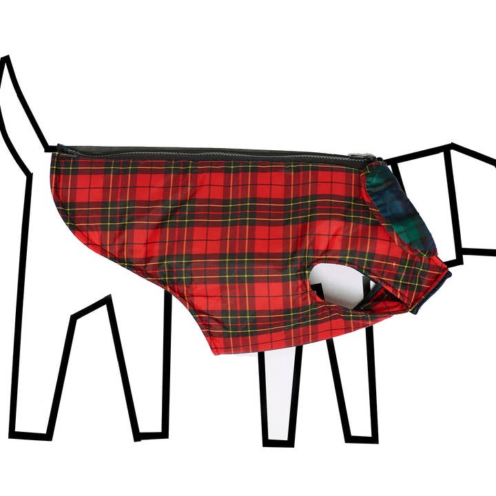 Giacca imbottita per cani a quadri bicolore per la vendita all'ingrosso da parte di Ware of the Dog