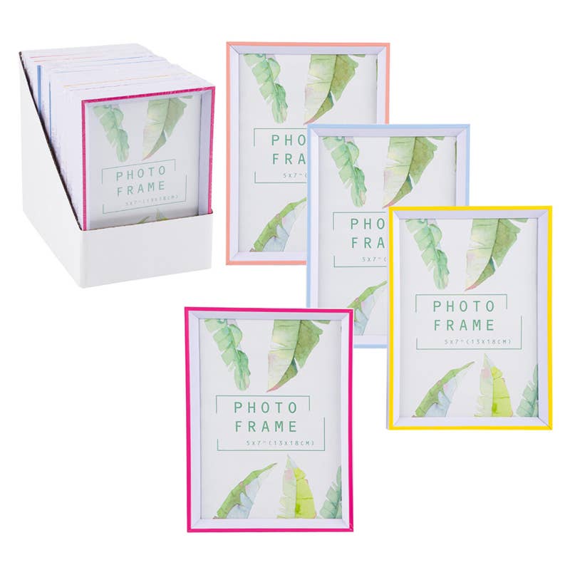 Deluxe Import Trading – wholesale Picture frame – Photo Frame - 5x7'' - PDQ Display - 4 Assorted0