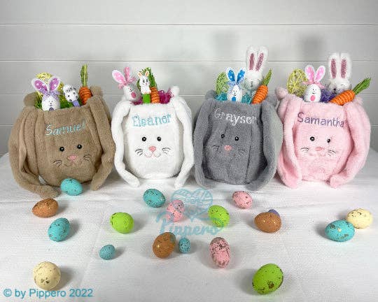 Holiday Blanks - Wholesale Basket - Kids & Baby - Furry Bunny Easter Egg Candy Basket Embroidery Blanks6