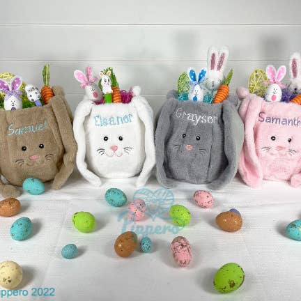 Holiday Blanks - Wholesale Basket - Kids & Baby - Furry Bunny Easter Egg Candy Basket Embroidery Blanks6