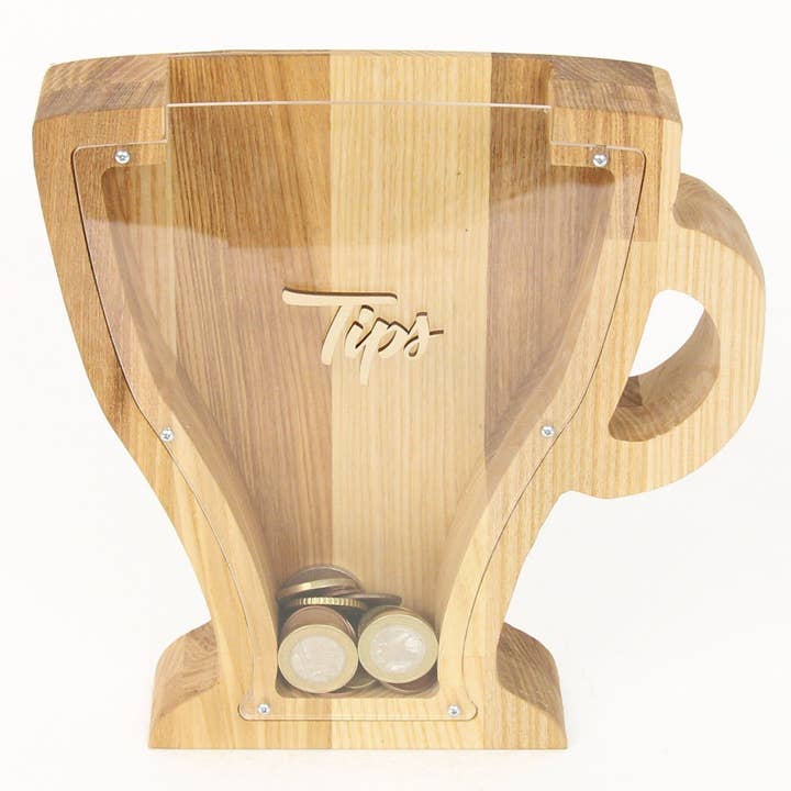 Træ Sparegris Bæger (L) for engroshandel hos PromiDesign