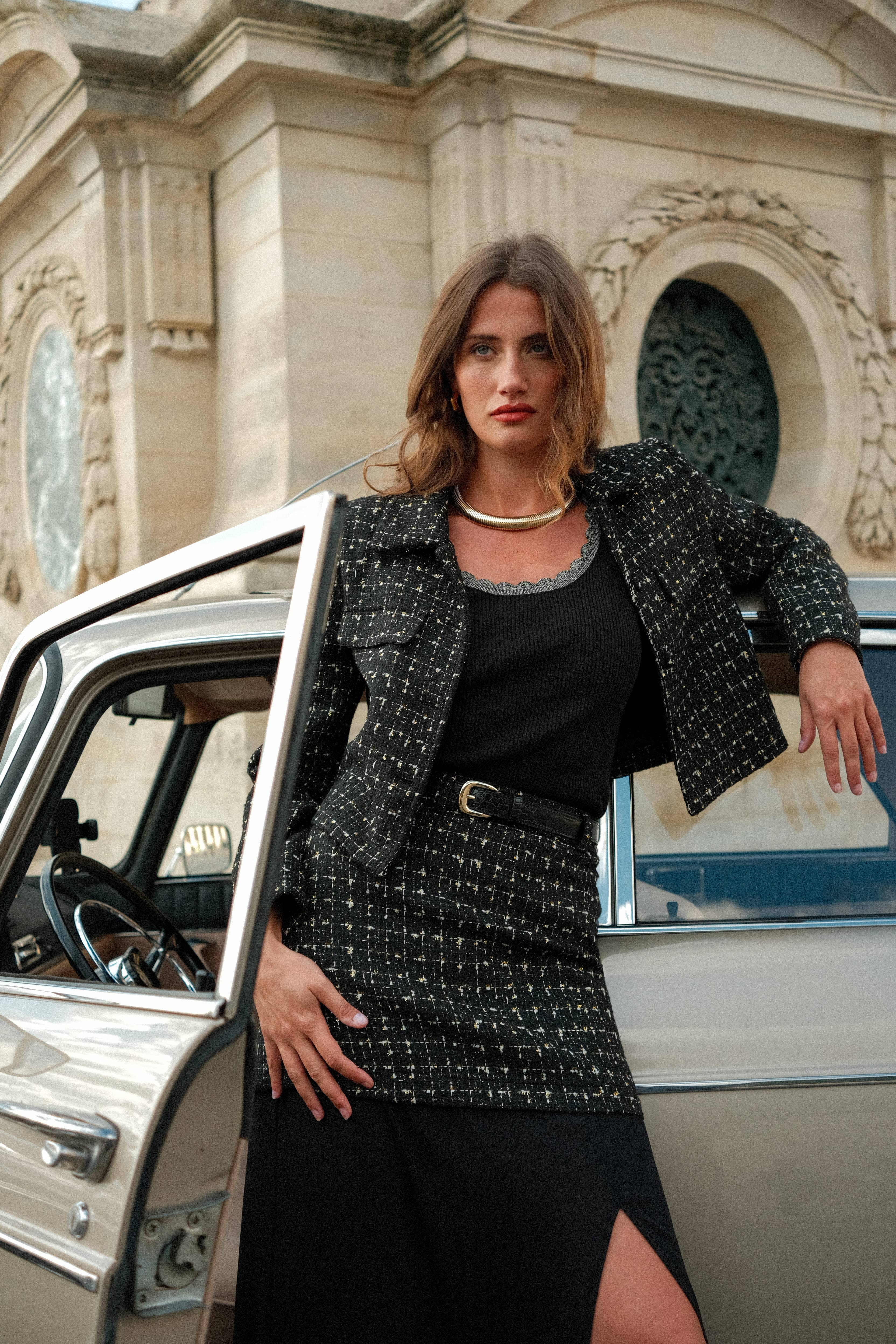 LULUMARY - Wholesale Suit Jacket - Women's - Tweed jacket V3469