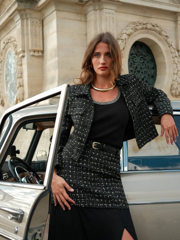 LULUMARY - Wholesale Suit Jacket - Women's - Tweed jacket V3465