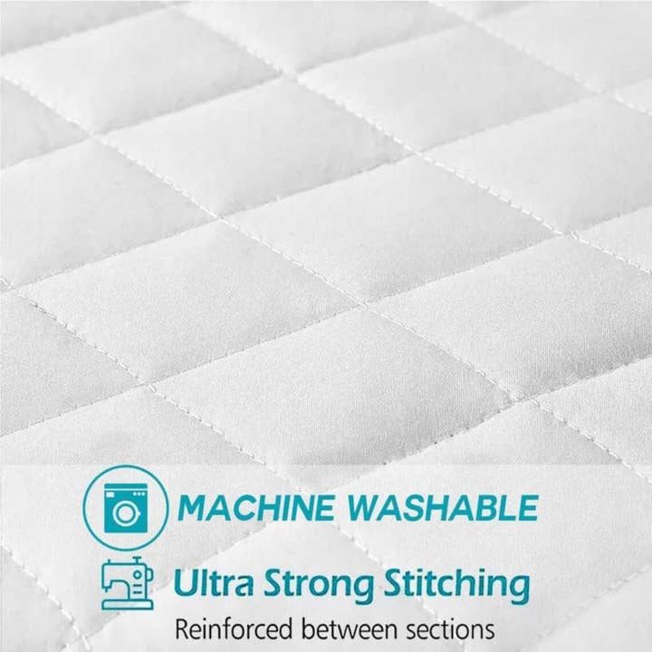Beach Stone – wholesale Mattress pad/protector – Diamond Pattern Fitted Mattress Topper With Stripes | Soft Mattress Pad