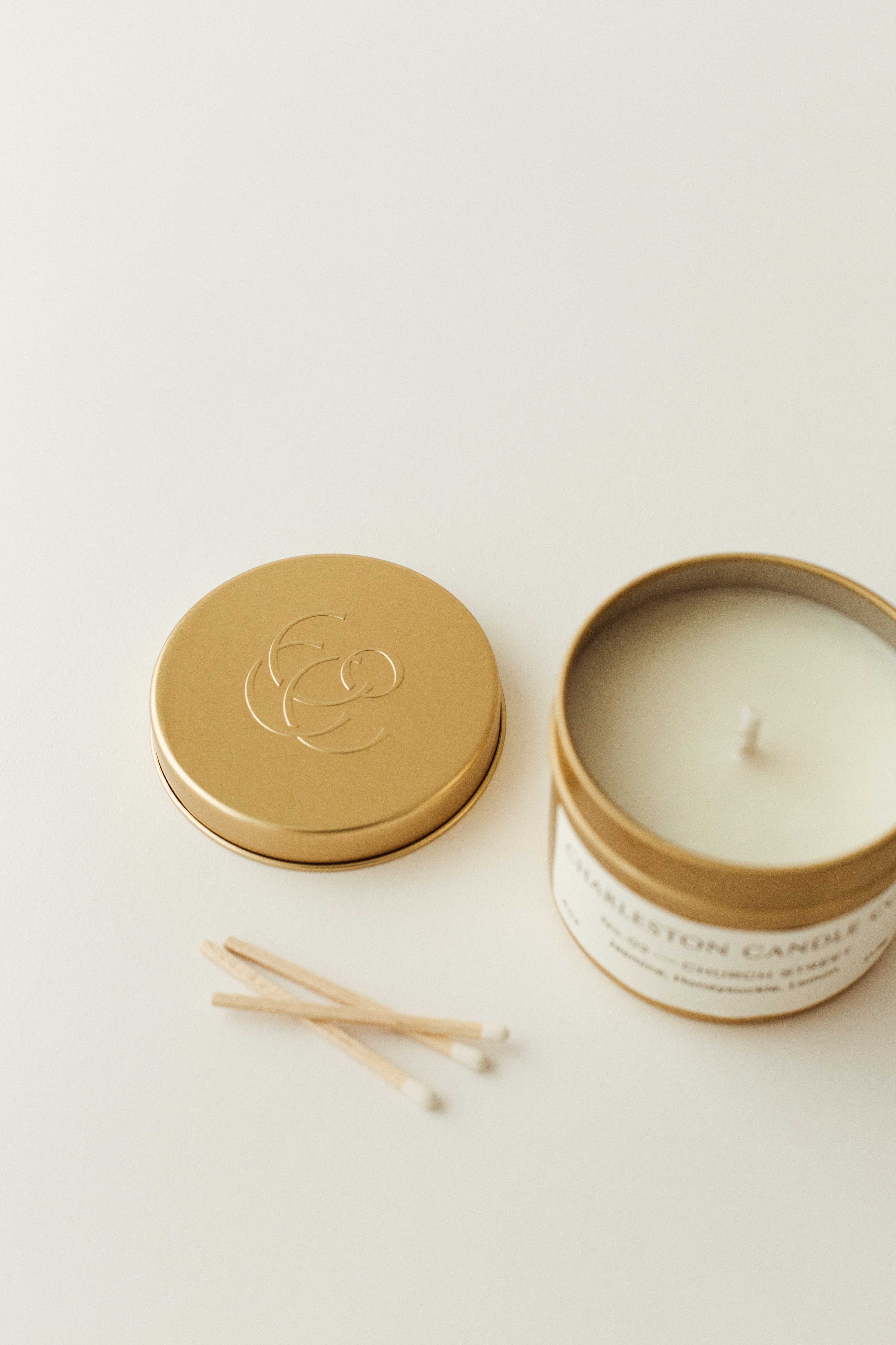 Charleston Candle Co. - Wholesale Travel Candles - Signature Collection 4 oz. Travel Tin Soy Candle3