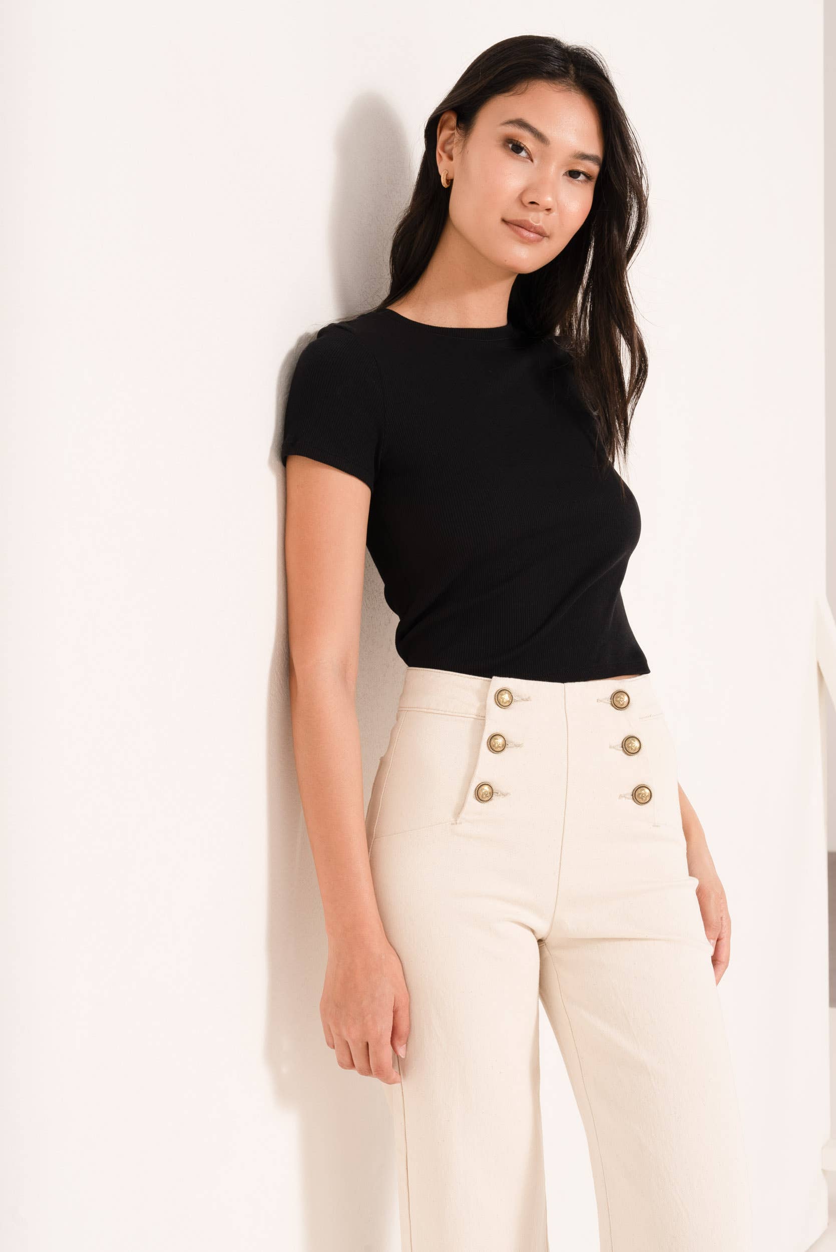 Oraije Paris - Vendita all'ingrosso Jeans - Donna - Jeans larghi Victorine a 6 bottoni18