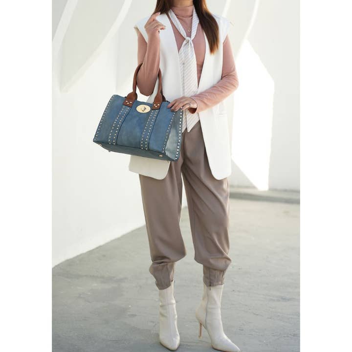 MKF Collection - Wholesale Satchel - Women's - Elissa 3 pc Set Satchel Handbag Vegan Leather Women by Mia K