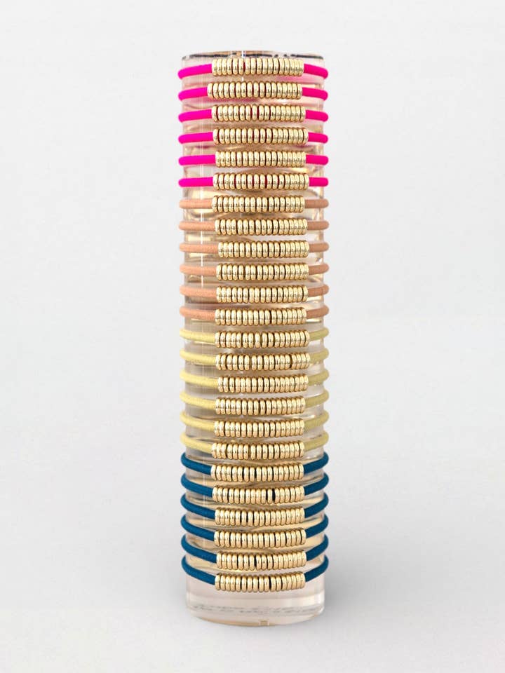 DISC CARIBBEAN - MIX & MATCH / BRACELET / HAIR TIES / SPRING / SUMMER / 2026/ 24 PCS for wholesale by By Lilla