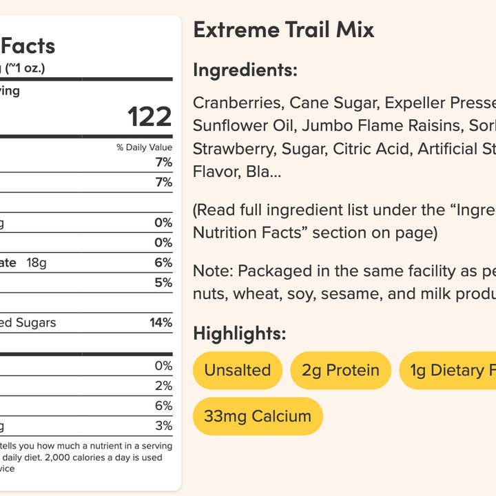 Nuts.com - Wholesale Trail Mix - Extreme Trail Mix - 2 oz.