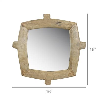 HomArt - Venta al por mayor Espejos de pared - Ramsey - Espejo para ruedas, madera, cuadrado1