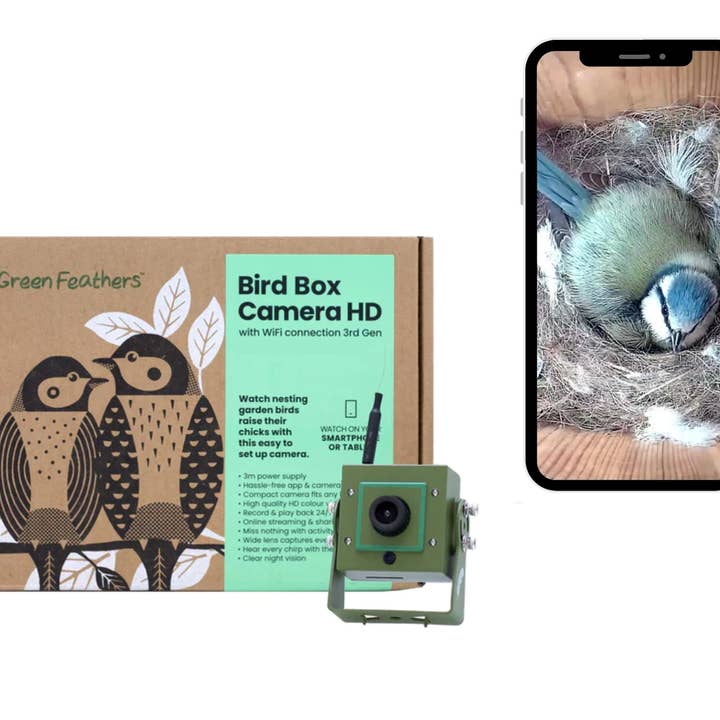 WiFi Bird Box & Wildlife Habitat HD Camera for wholesale by Green Feathers
