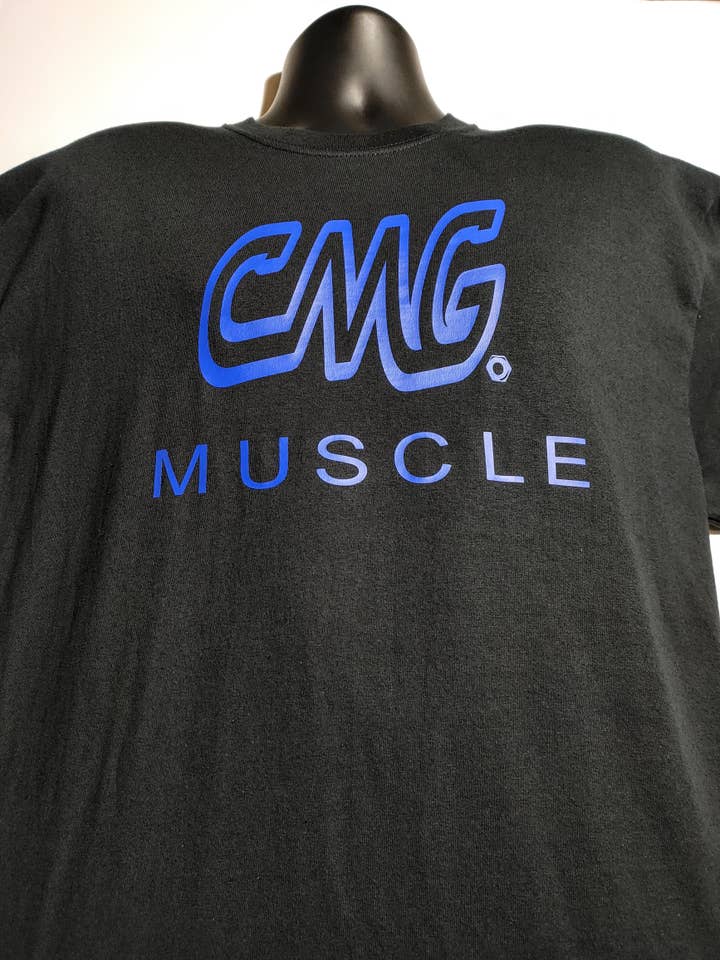 Custom Muscle Garage CMG - Wholesale Screen Printed T-Shirt - Men's - CMG Blue Muscle Men's T-shirt