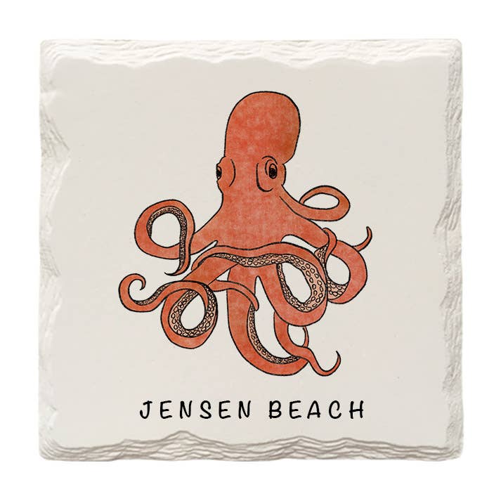 Customizable Octopus | Hand-Drawn | Drink Coaster for wholesale by The Doodle Brand