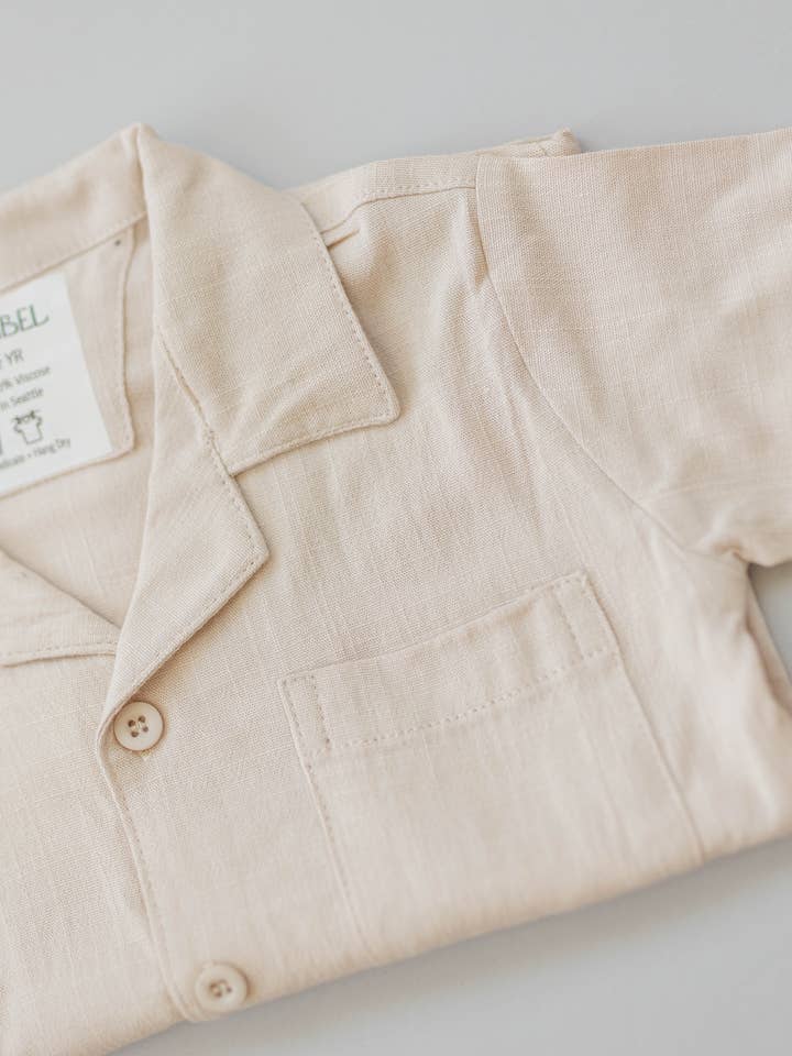 Beige Cotton Linen Set in Natural for wholesale on Faire3