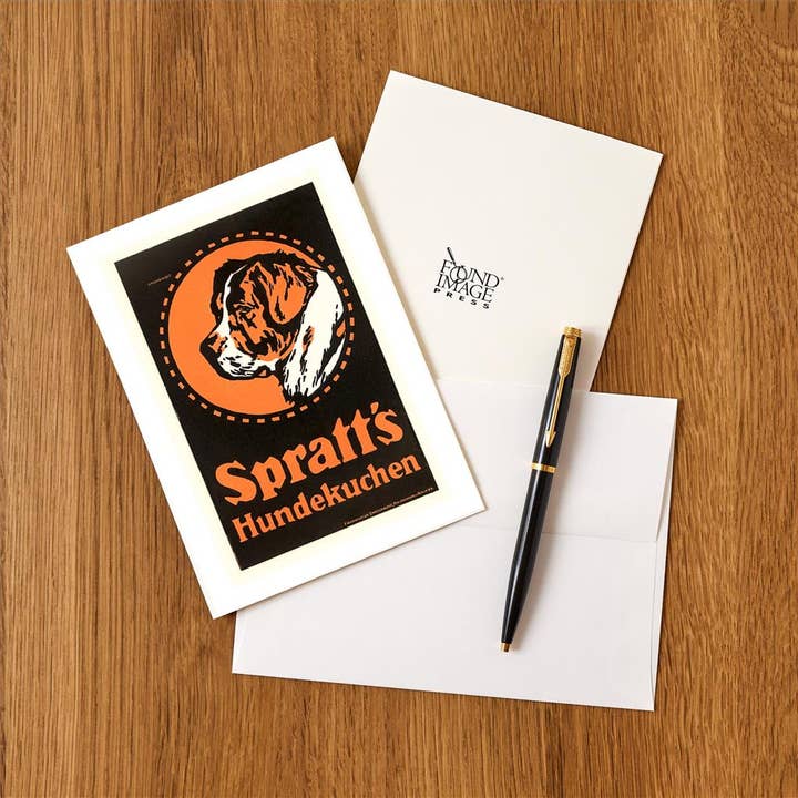 Found Image Press – Engroshandel Brevpapir/sæt med noteskort – Hilsen Kort PO-246 Tysk Hundemad Annonce1
