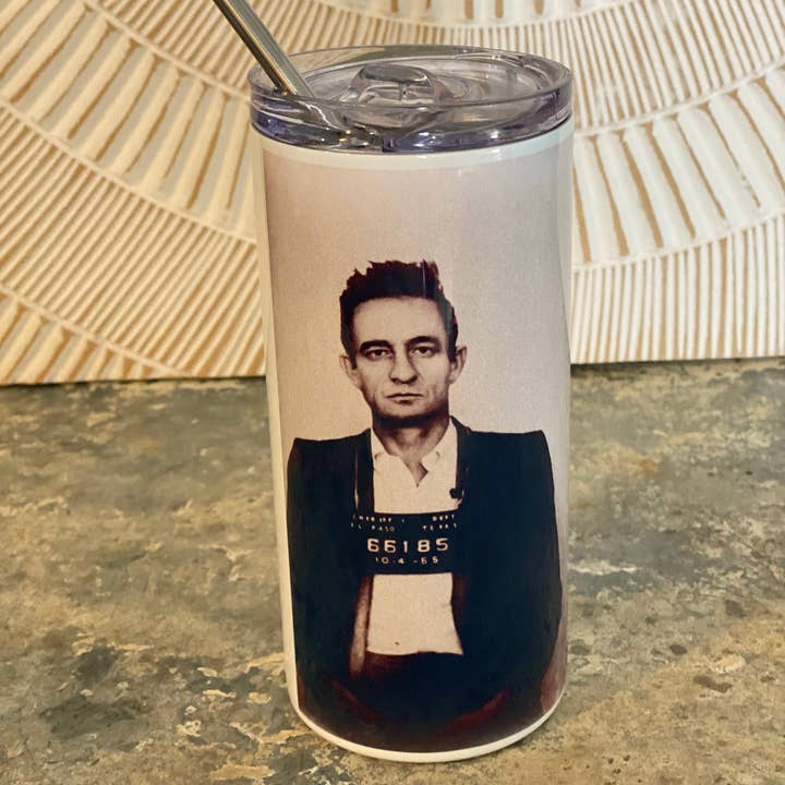 Crooked Halo - Wholesale Insulated Mug/Tumbler - Johnny Cash Tumbler