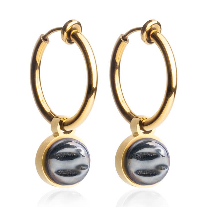 Pinzas Mix & Match con colgante • dorado/gris hematita • 18 mm para venta al por mayor de ALEXASCHA