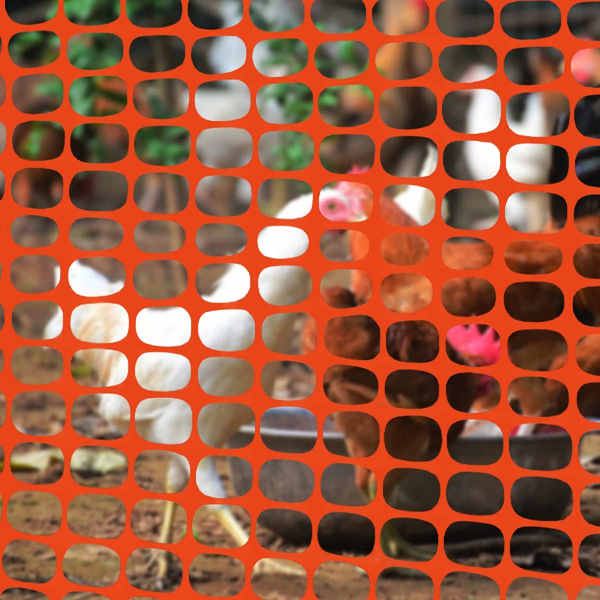 Ashman Online - Wholesale Outdoor Ornament/Decor - Ashman Plastic Mesh Fence, Construction Barrier Netting, Orange, 4'x200' Feet, 1 Roll, Garden Fencing, Fences Wrap, Above Ground, for Snow, Poultry, Chicken, Deer, Patio, Garden Netting, Orange 200FT3